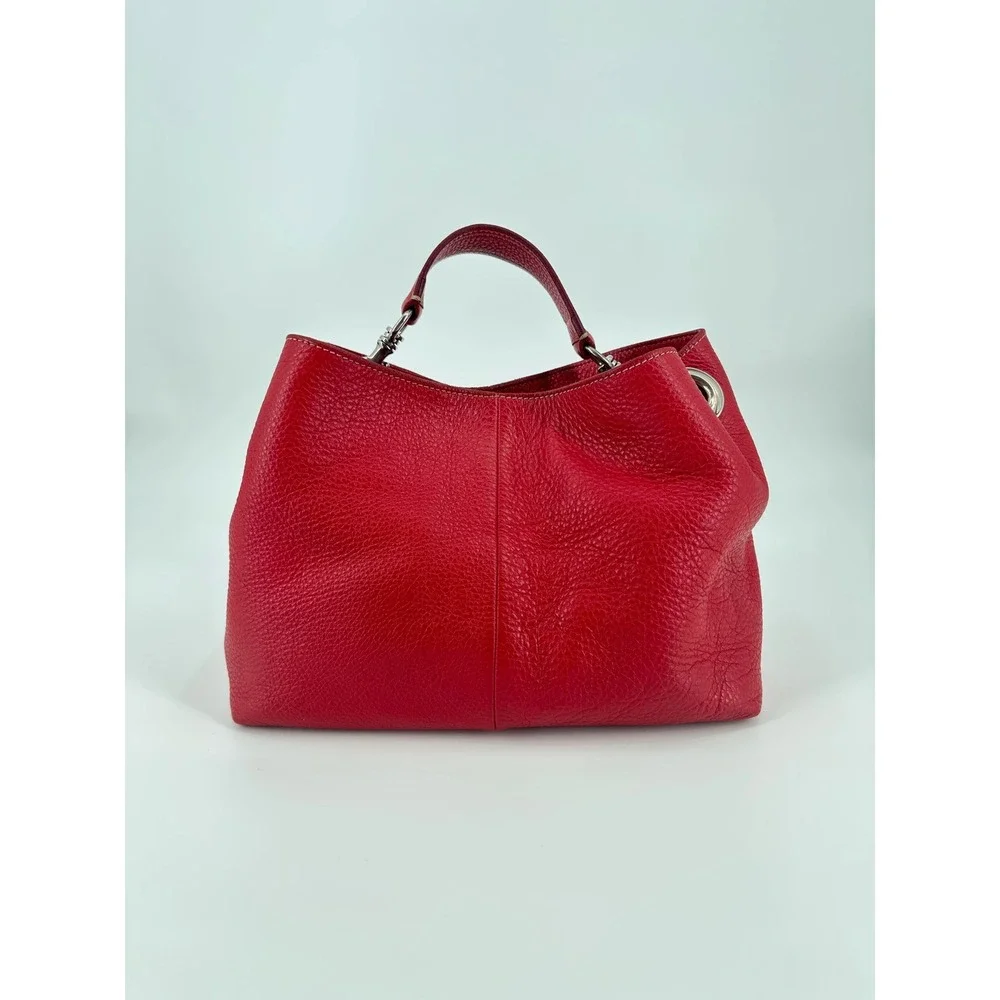 Miu Miu Red Pebbled Leather Slouchy Vintage Hobo Bag Silver Hardware Italy